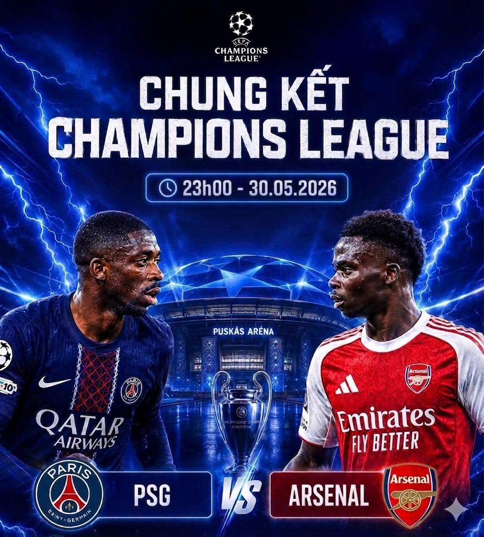 Link Xem Chung Kết Champions League 2026: PSG vs Arsenal – Đại Chiến Đỉnh Cao Châu Âu